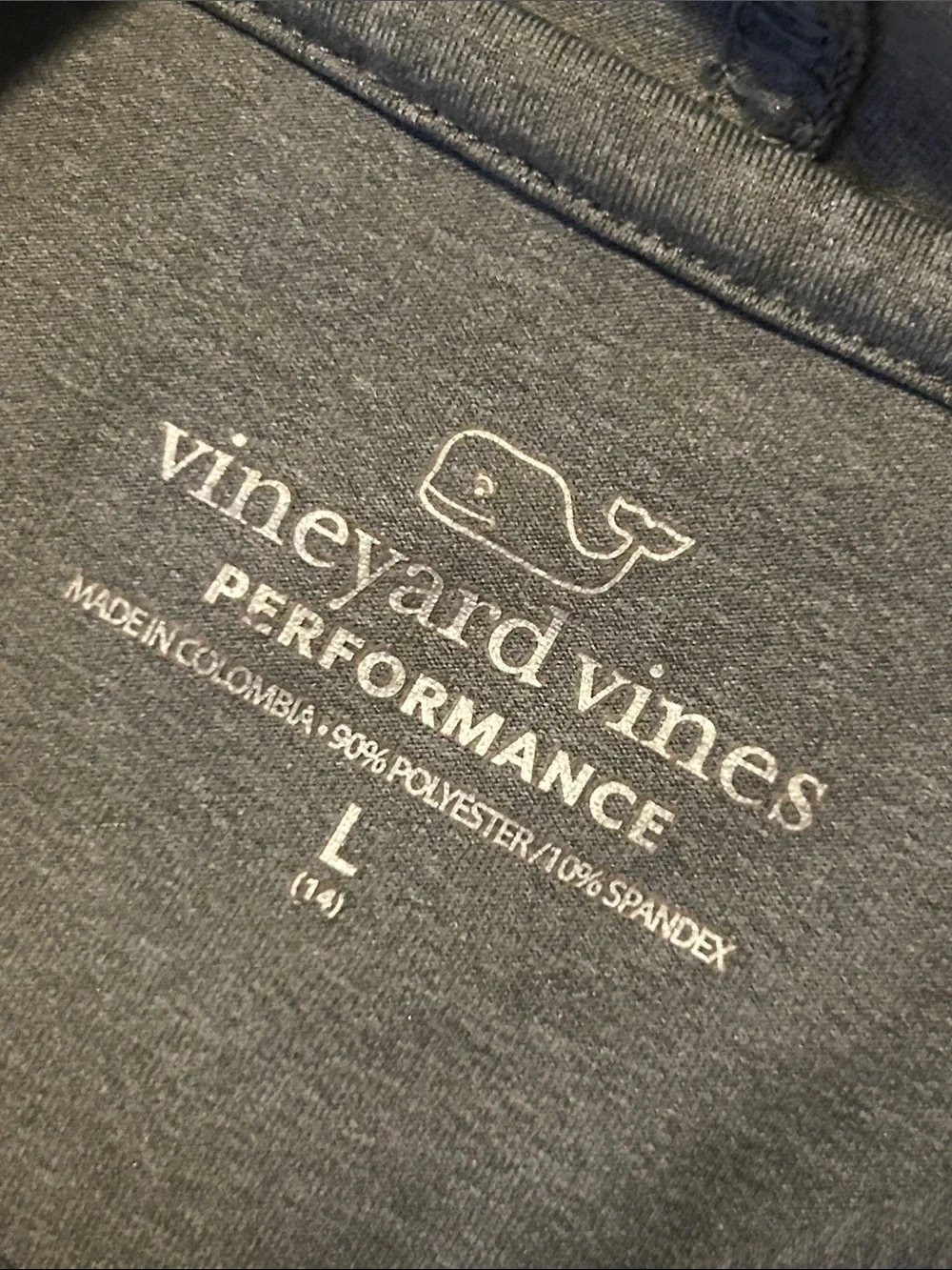 Vineyard Vines Performance Kids Swim Rashguard Hoodie - Gray L (14)